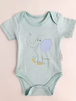 Body bebelus - verde cu elefantel picture - 3