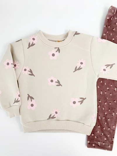 Compleu Dariana 2 piese - bej maro