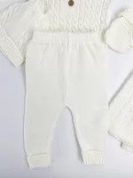 Compleu tricotat  bebelus 5 piese - alb picture - 3