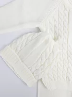 Compleu tricotat  bebelus 5 piese - alb picture - 4