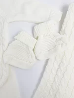 Compleu tricotat  bebelus 5 piese - alb picture - 5