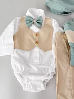 Costum botez baiat din In cu incaltaminte picture - 5