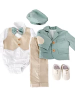 Costum botez baiat din In cu incaltaminte picture - 1