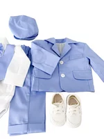 Costum botez baiat Fabian cu incaltaminte picture - 3