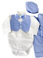 Costum botez baiat Fabian cu incaltaminte picture - 2