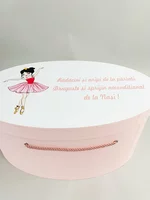 Cufar botez roz pal cu balerina picture - 2