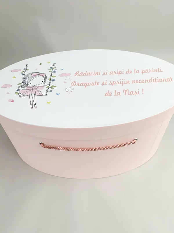 Cufar roz pal cu fetita in leagan picture - 2