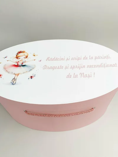 Cufar roz pudra cu balerina
