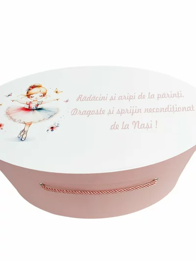 Cufar roz pudra cu balerina