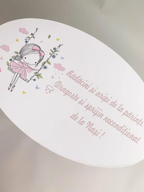 Cufar trusou roz pudra cu fetita in leagan picture - 3