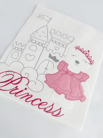 Patura bebelus bumbac cu printesa