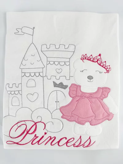 Patura bebelus bumbac cu printesa