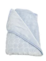 Patura bebelusi pufoasa cu inimioare - albastra picture - 1