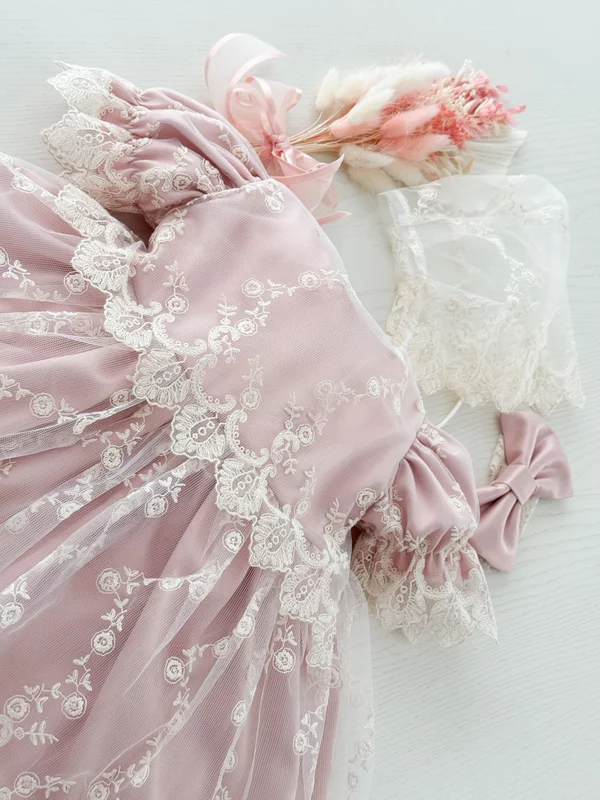Rochie botez fetita Cora picture - 7