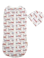 Sac de dormit bebe 2 piese - alb cu trenulet picture - 1