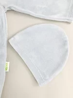 Salopeta albastra pufoasa baiat cu catelus si iepuras picture - 3