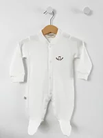 Salopeta baiat alb logo mini love picture - 1