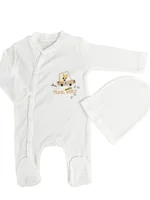 Salopeta baiat alba cu girafa si masina picture - 1