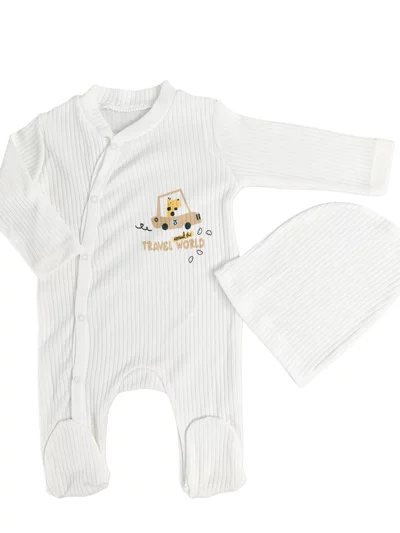 Salopeta baiat alba cu girafa si masina