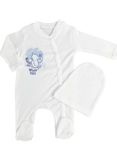 Salopeta baiat alba Winnie the Pooh