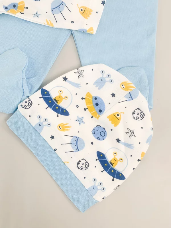 Salopeta baiat albastra cu OZN-uri - 3 piese picture - 3