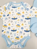 Salopeta baiat albastra cu OZN-uri - 3 piese picture - 2