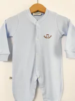 Salopeta baiat bleu logo mini love picture - 2