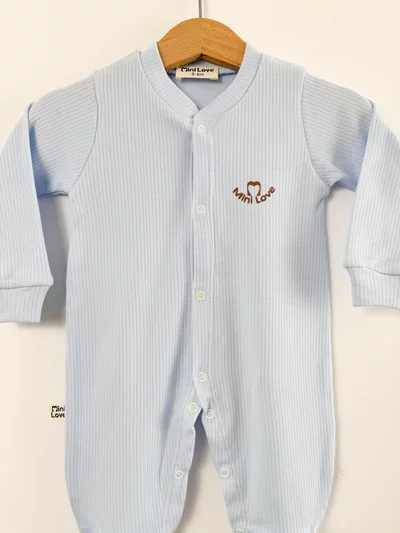 Salopeta baiat bleu logo mini love