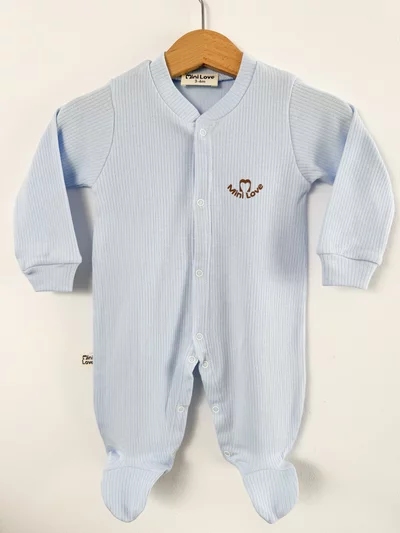 Salopeta baiat bleu logo mini love