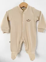 Salopeta baiat crem logo mini love picture - 1