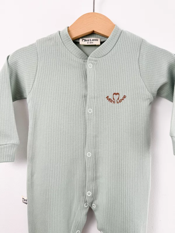 Salopeta baiat verde logo mini love picture - 2