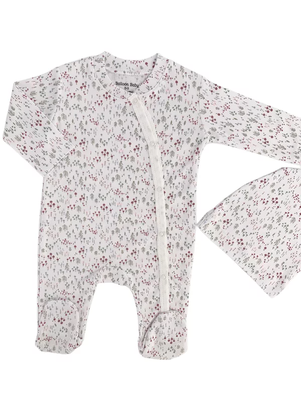 Salopeta fetita alba cu flori picture - 4