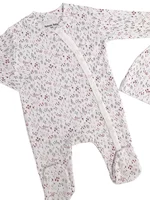 Salopeta fetita alba cu flori picture - 3