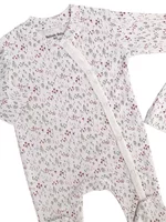 Salopeta fetita alba cu flori picture - 2