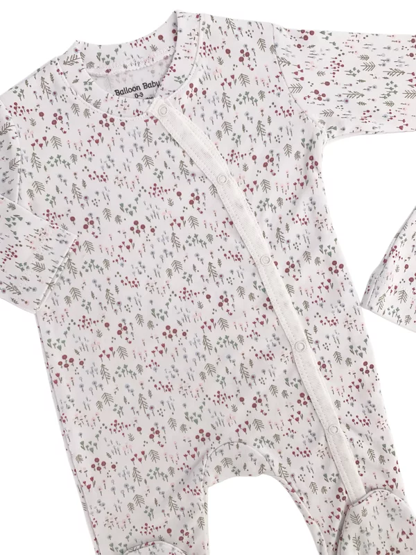 Salopeta fetita alba cu flori picture - 2