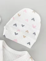 Salopeta fetite alba cu inimioare - 5 piese picture - 3