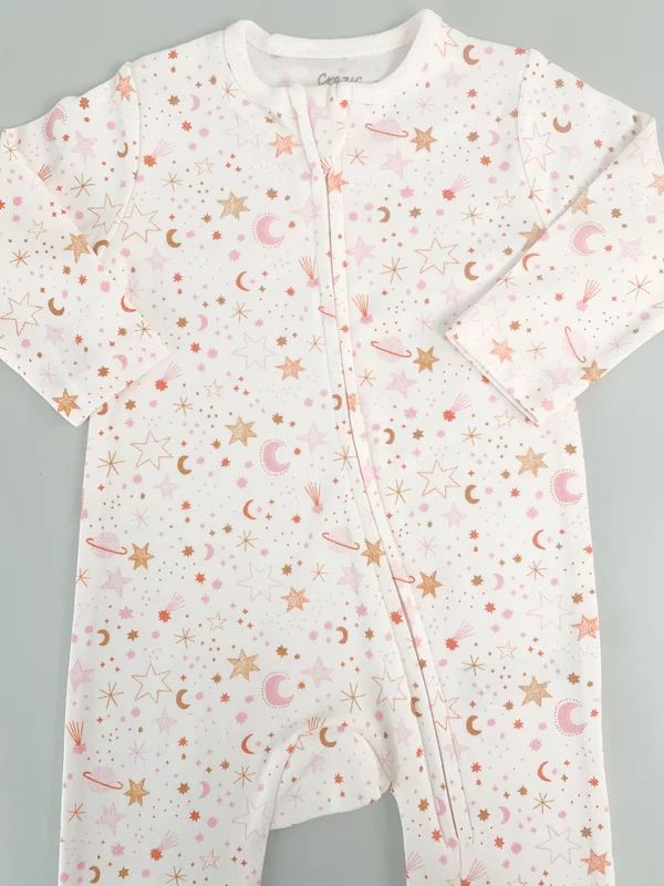 Salopeta fetite alba cu stelute picture - 2