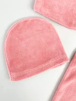 Salopeta fetite roz cu flori picture - 3