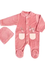 Salopeta fetite roz cu flori picture - 1