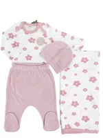 Salopeta fetite cu paturica si caciulita - 4 piese picture - 1