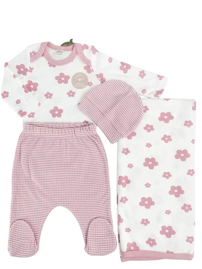 Salopeta fetite cu paturica si caciulita - 4 piese