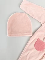 Salopeta fetite pufoasa cu flori picture - 3