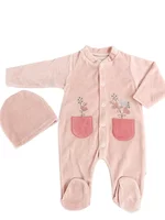 Salopeta fetite pufoasa cu flori picture - 1