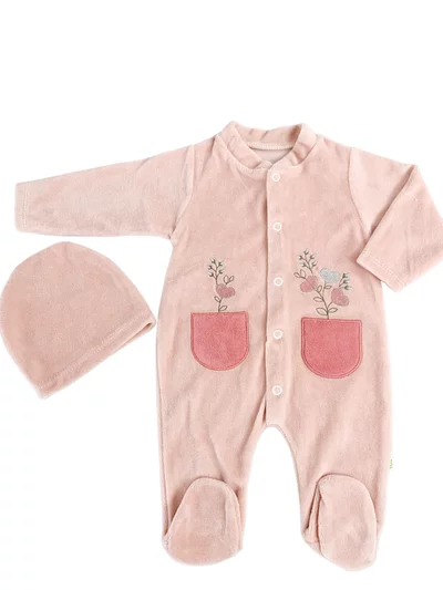 Salopeta fetite pufoasa cu flori