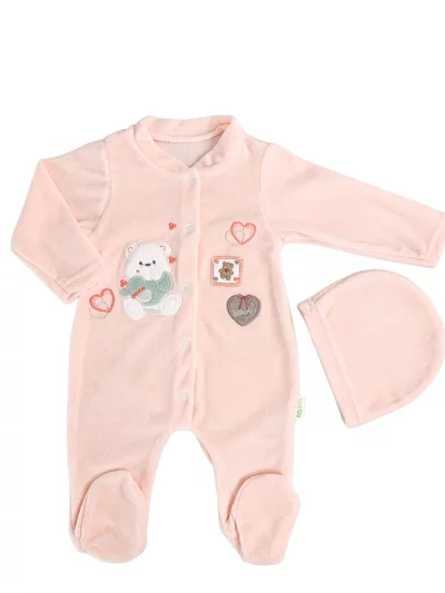 Salopeta fetite pufoasa cu ursulet