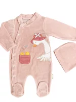 Salopeta fetite roz cu ratuste picture - 1