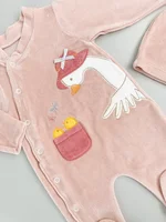 Salopeta fetite roz cu ratuste picture - 2