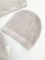 Salopeta maro pufoasa baiat cu catelus si iepuras picture - 5