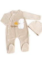 Salopeta maro pufoasa baiat cu ursulet picture - 2