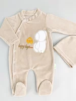 Salopeta maro pufoasa baiat cu ursulet picture - 3